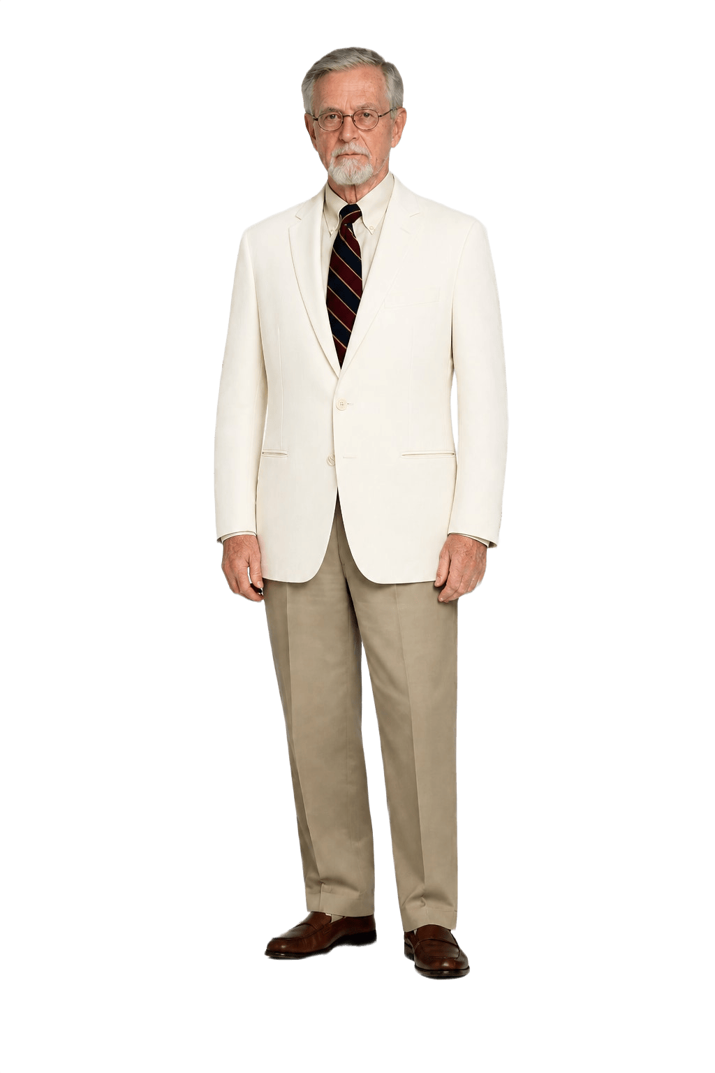1950s Ivory Cotton Blend Blazer - Model