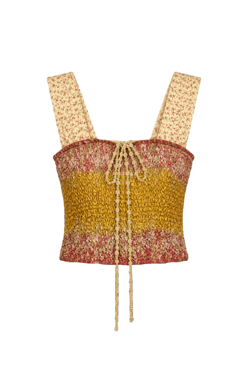 1980s Yellow Cotton Vest - Front View