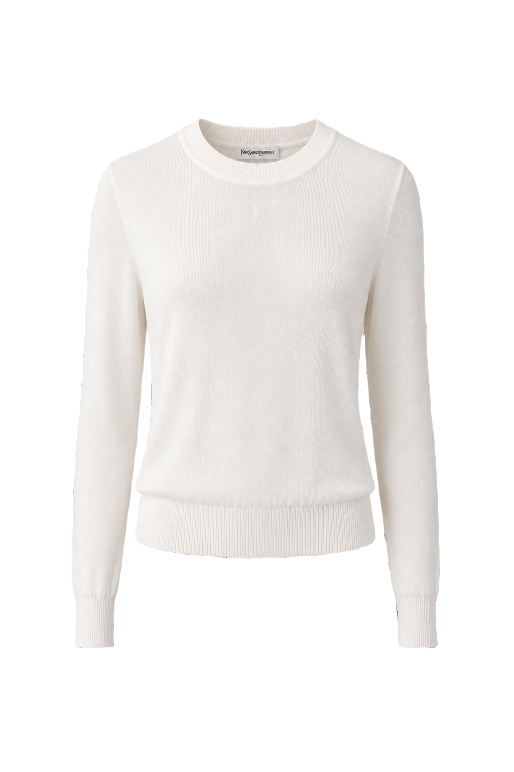 1980s Ivory Silk Blend Sweater - Front View