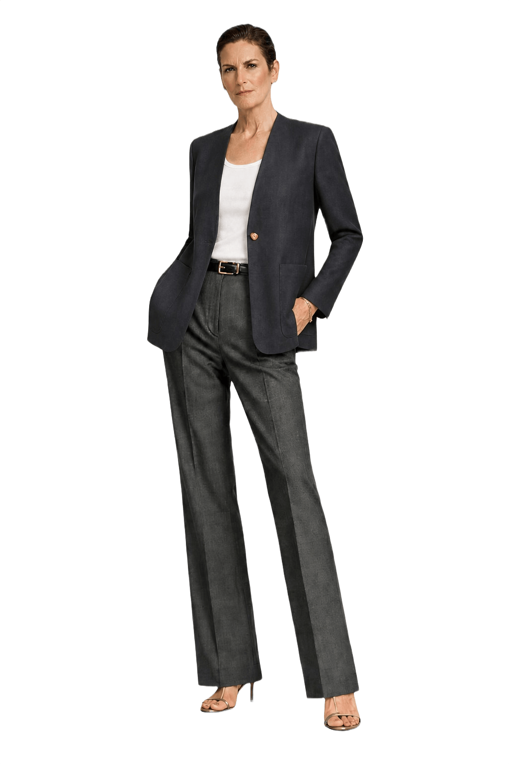 1980s Black Silk Blend Blazer - Model