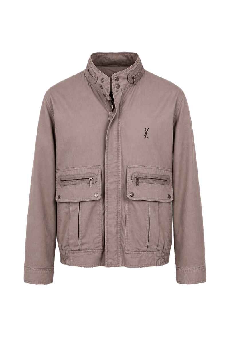 1990s Light Brown Leather Jacket - Front View