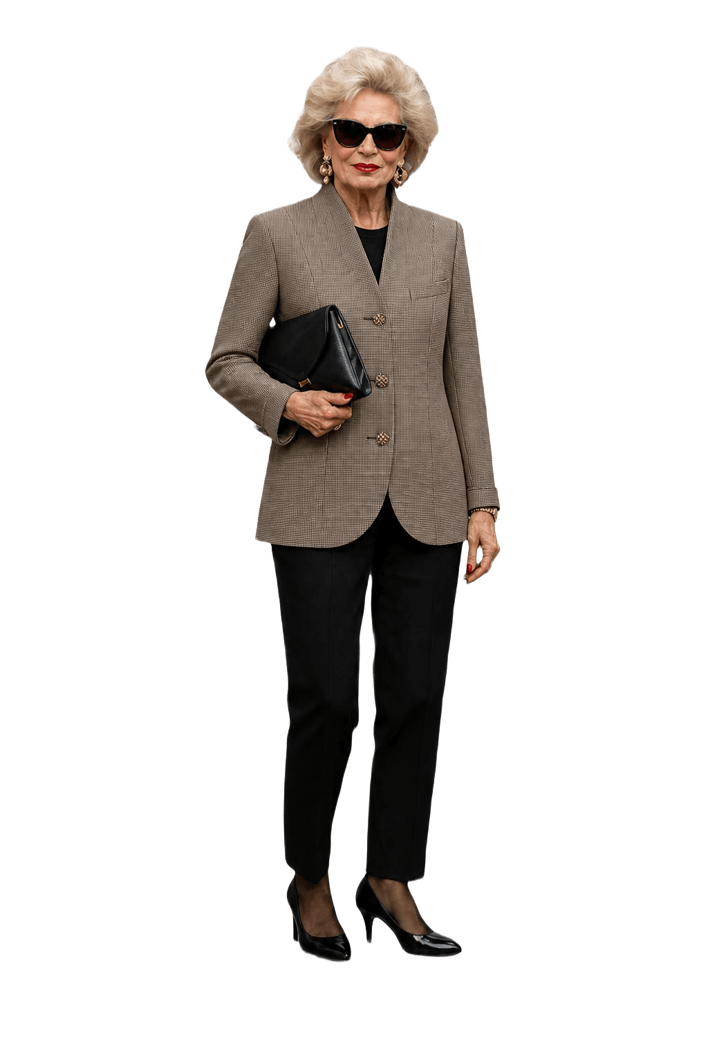 1980s Gray Wool Blend Jacket - Model