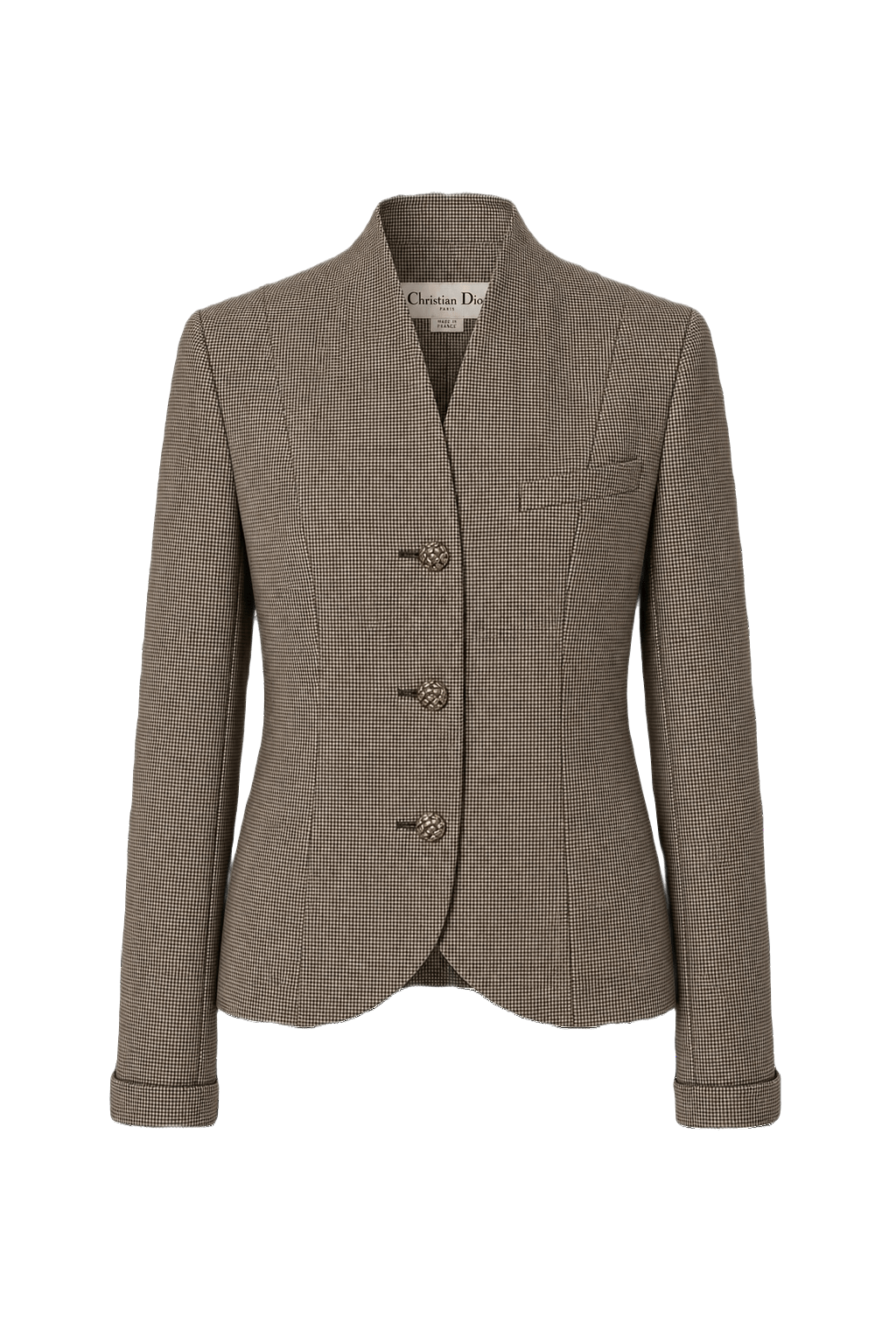 1980s Gray Wool Blend Jacket - Front View