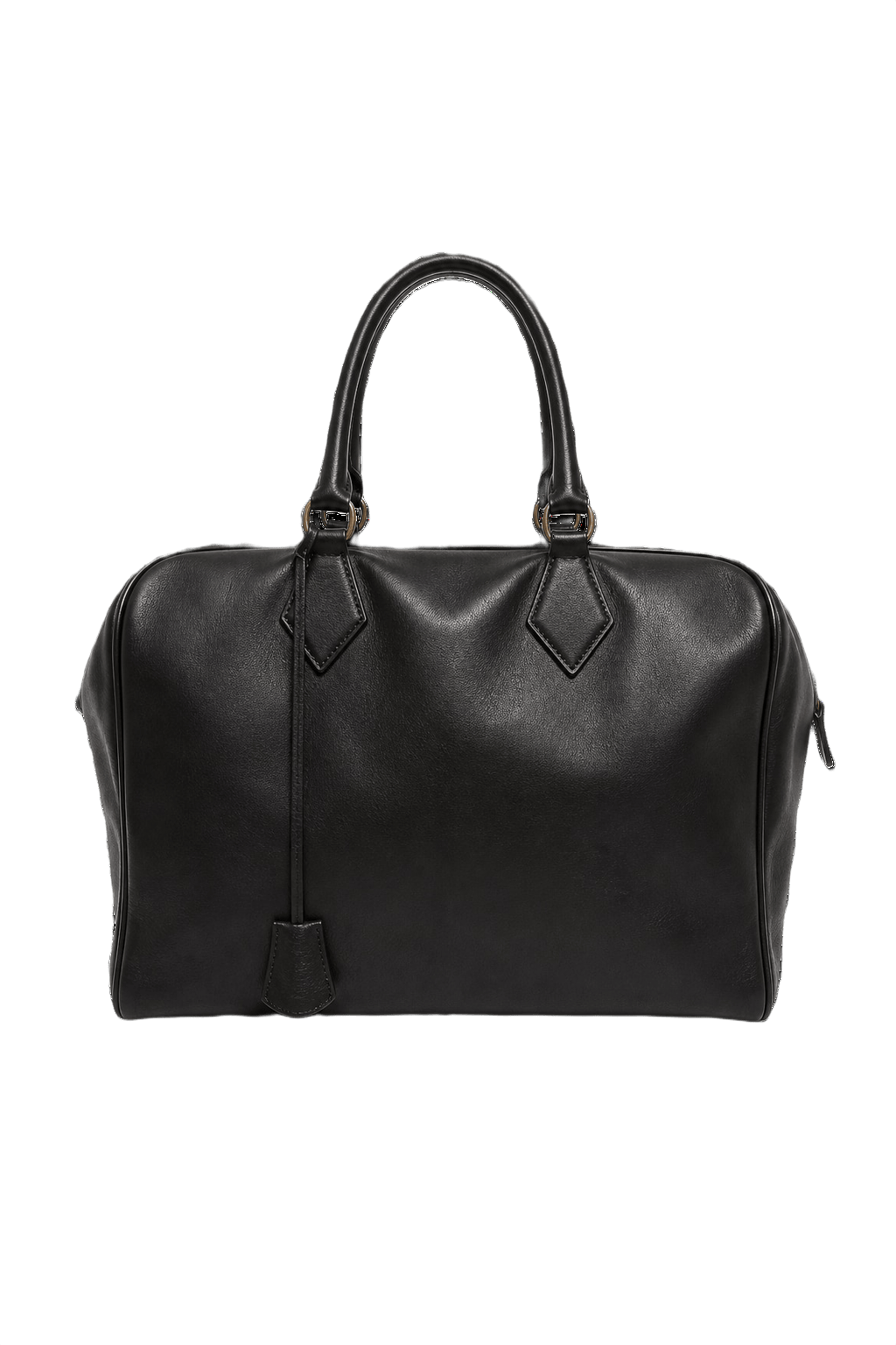 1990s Black Leather Bag - Front View