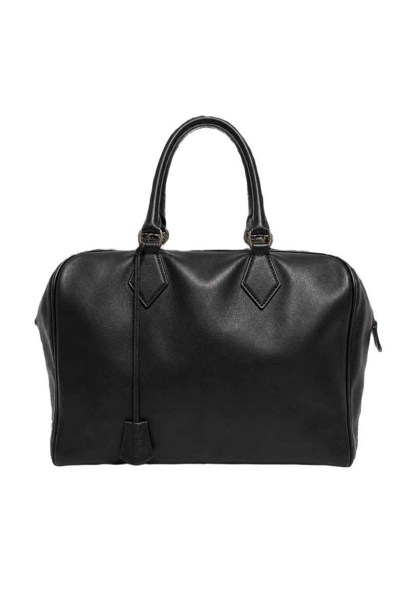 1990s Black Leather Bag - Front View