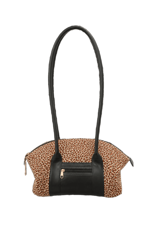 1990s Leopard Print Fabric Bag - Front View