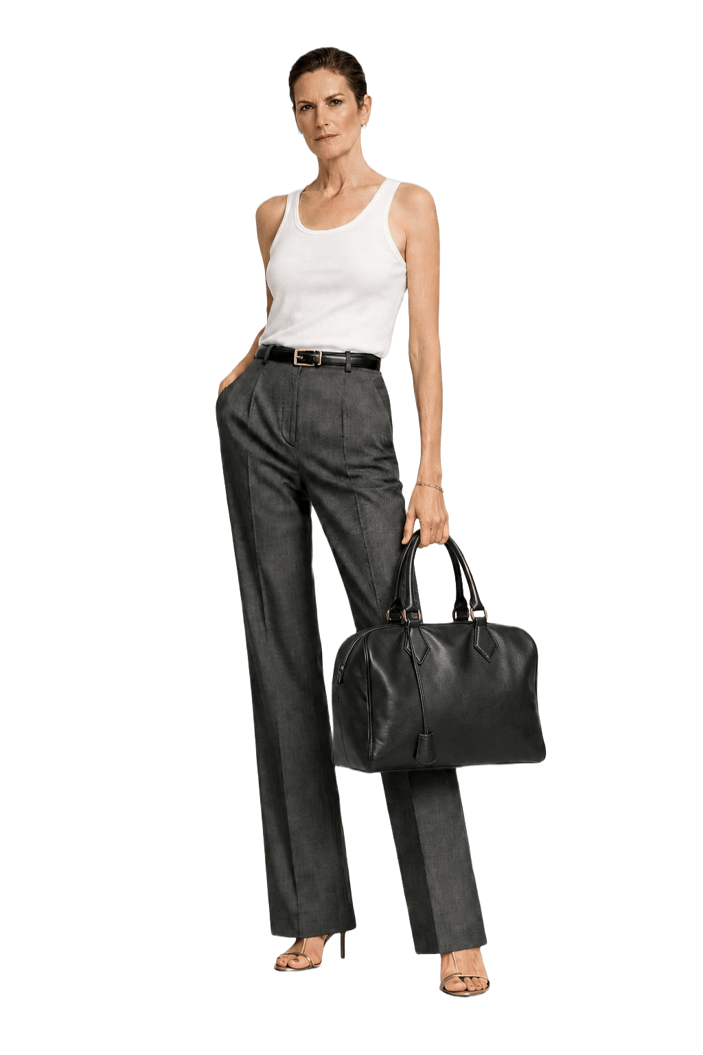 1990s Black Leather Bag - Model