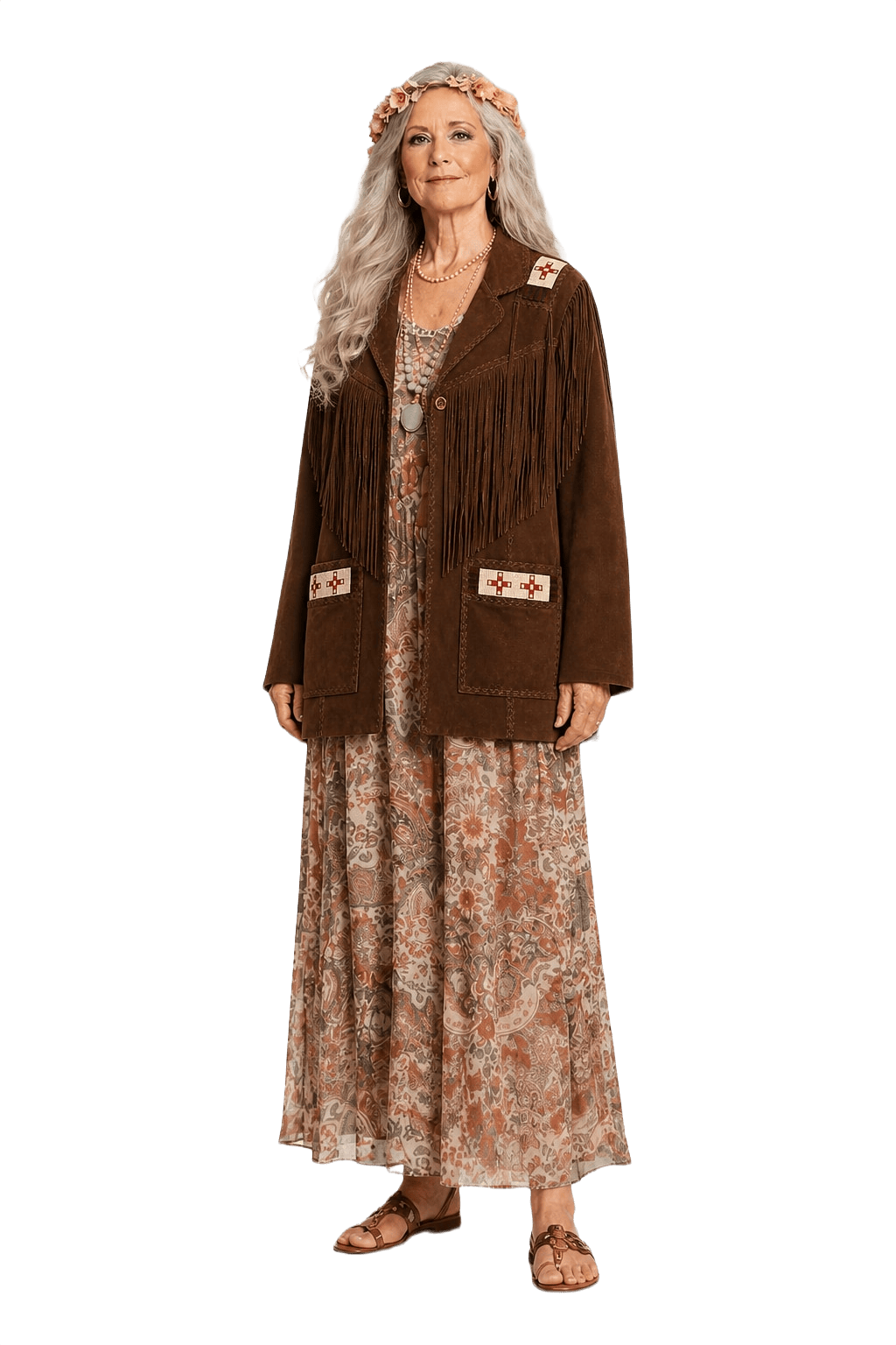 1980s Brown Suede Jacket - Model