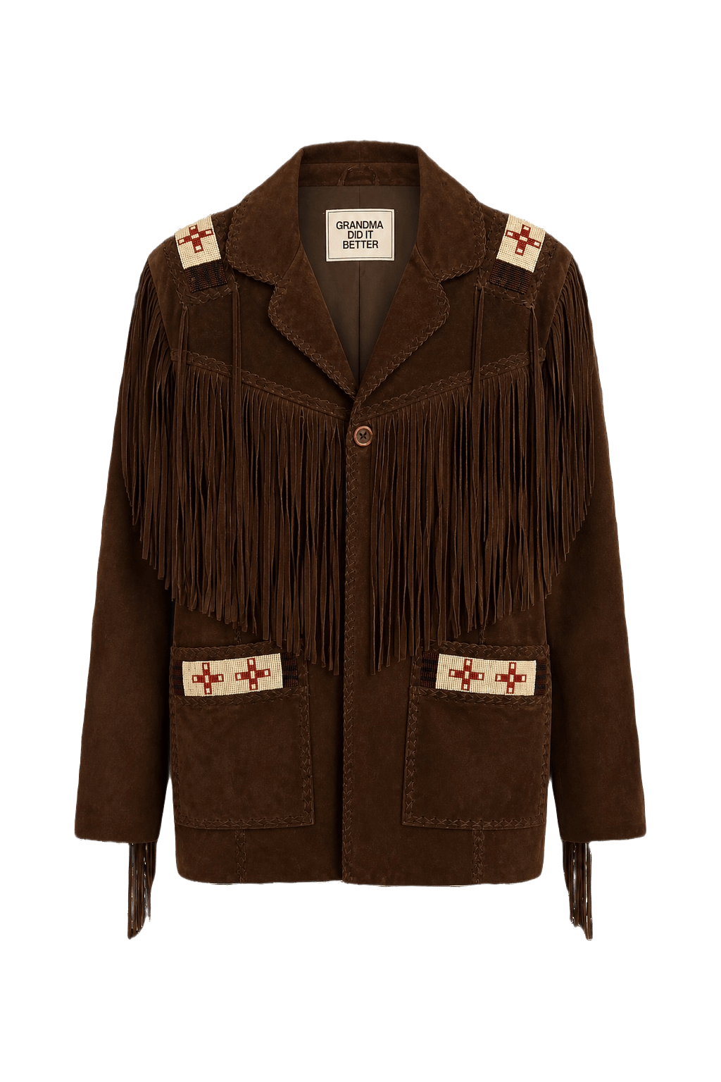 1980s Brown Suede Jacket - Front View