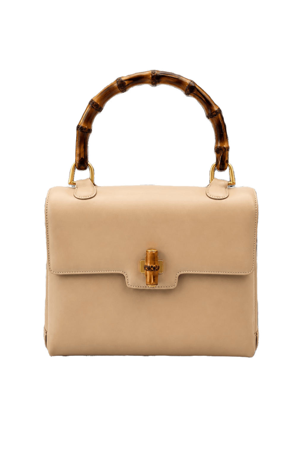 1990s Cream Leather Bag - Front View