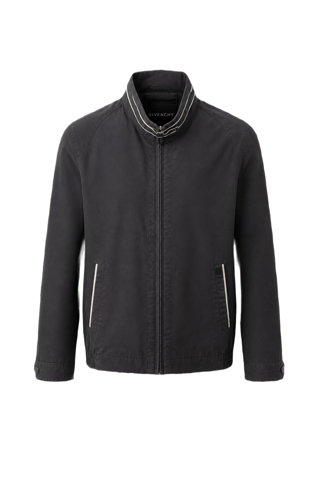 1980s Black Nylon Jacket - Front View