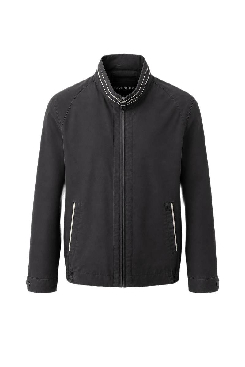 1980s Black Nylon Jacket - Front View