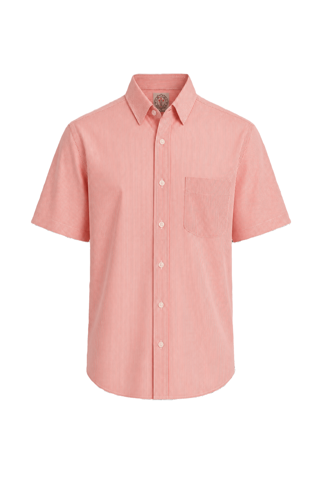 1980s Pink Cotton Blend Shirt - Front View