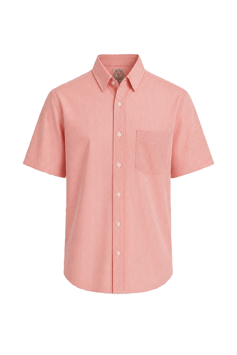 1980s Pink Cotton Blend Shirt - Front View