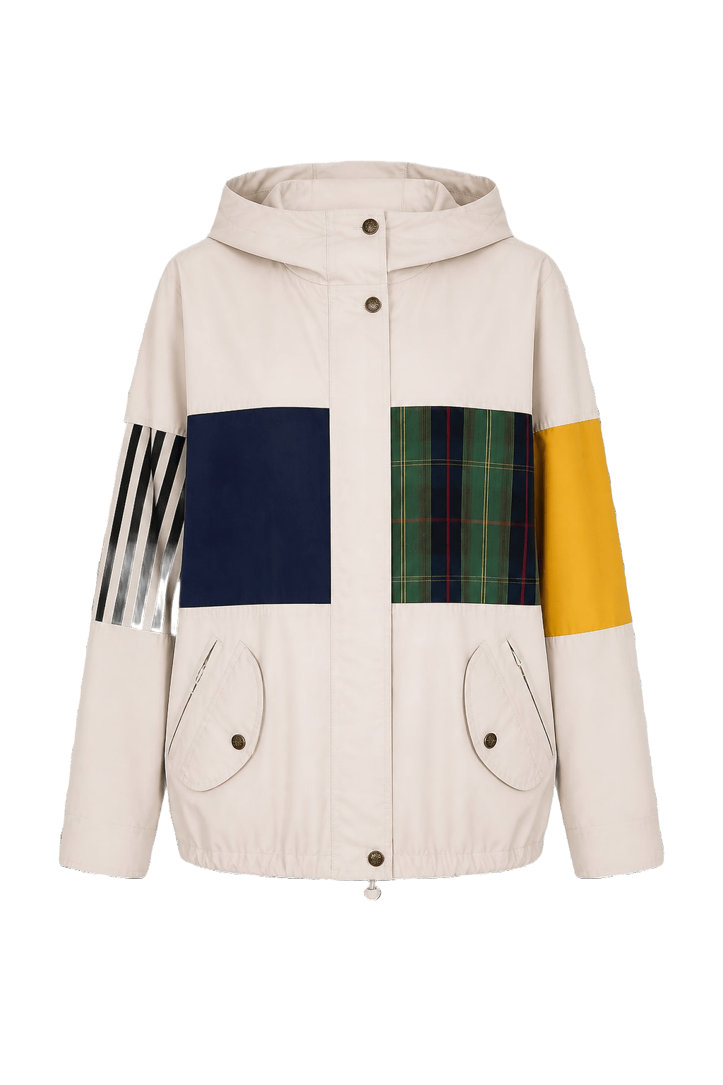 1980s White Polyester Jacket - Front View