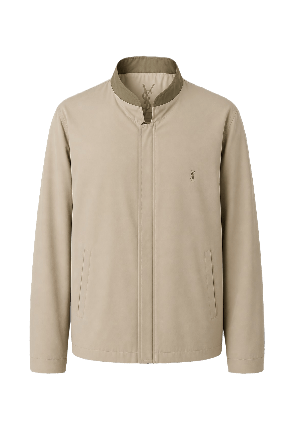1980s Beige Cotton Jacket - Front View