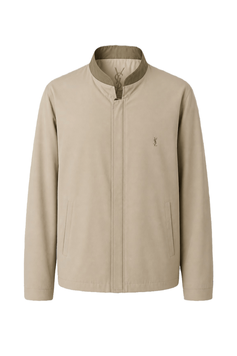 1980s Beige Cotton Jacket - Front View