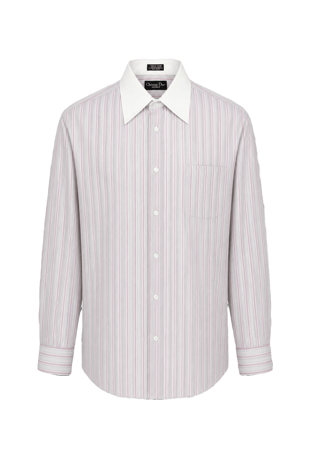 1980s Light Pink Cotton Dress Shirt - Front View