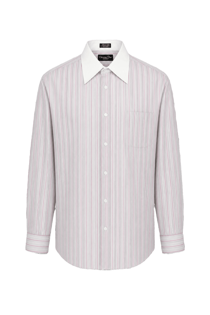1980s Light Pink Cotton Dress Shirt - Front View