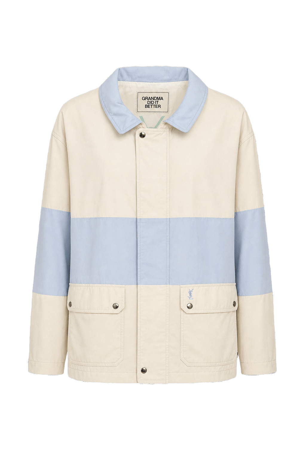 1980s Cream Cotton Jacket - Front View