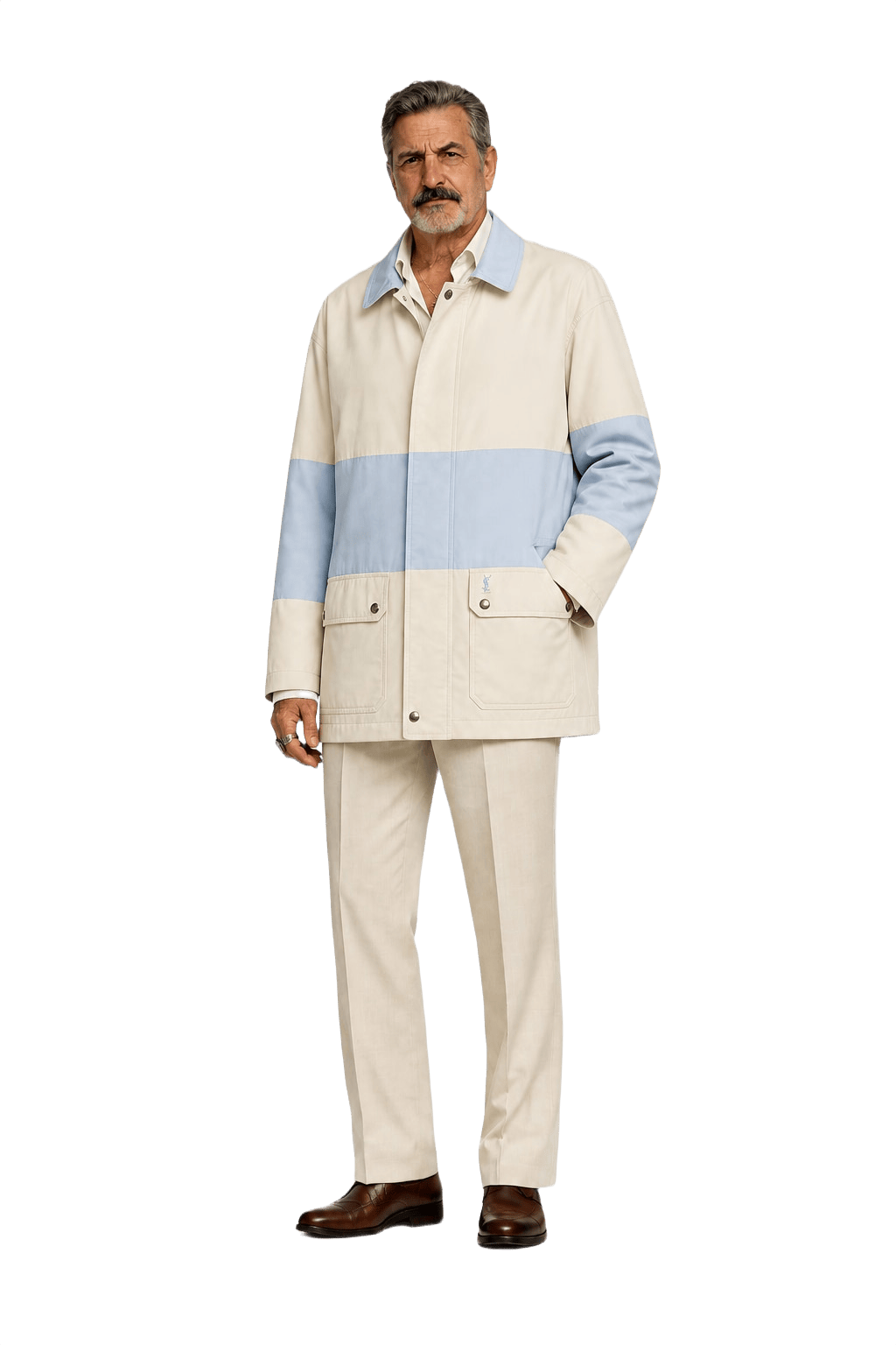 1980s Cream Cotton Jacket - Model