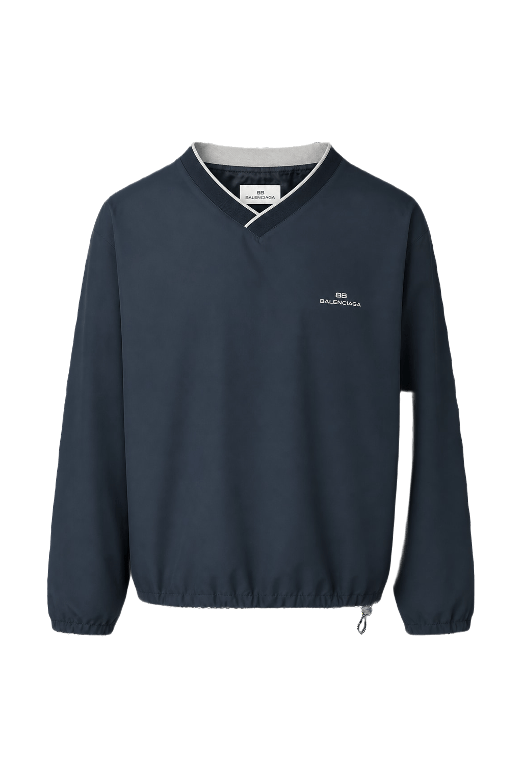 1980s Navy Blue Cotton Blend Sweater - Front View