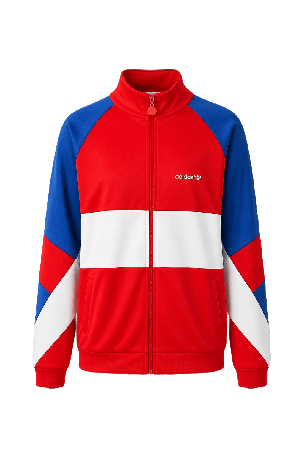 1980s Red Polyester Jacket - Front View