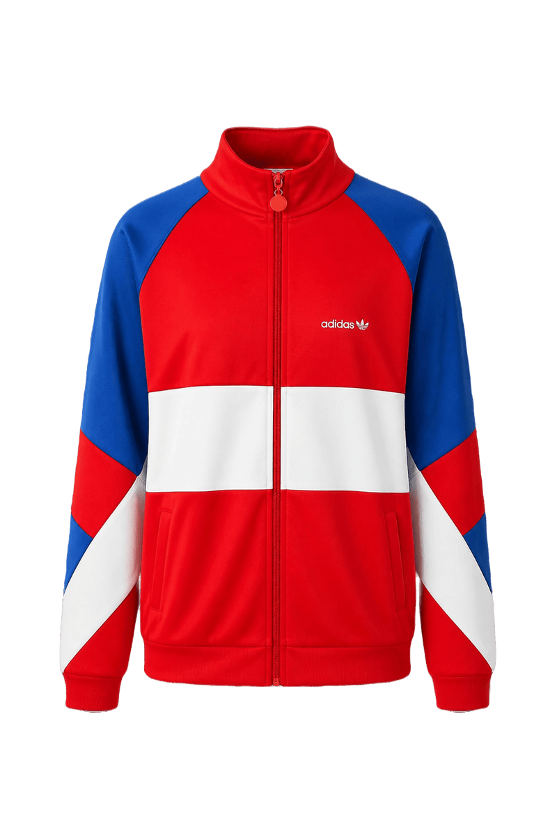 1980s Red Polyester Jacket - Front View