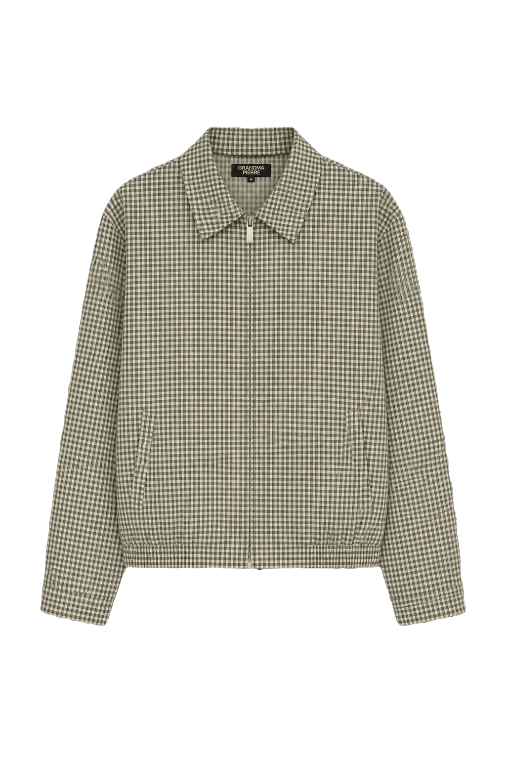 1980s Black and White Cotton Blend Jacket - Front View