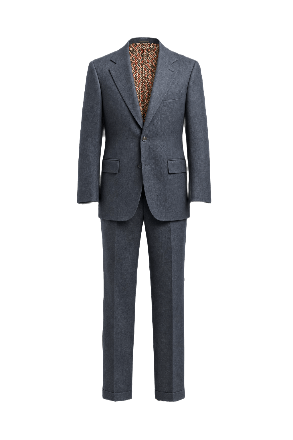 1980s Dark Grey Wool Blend 2-Piece Suit - Front View