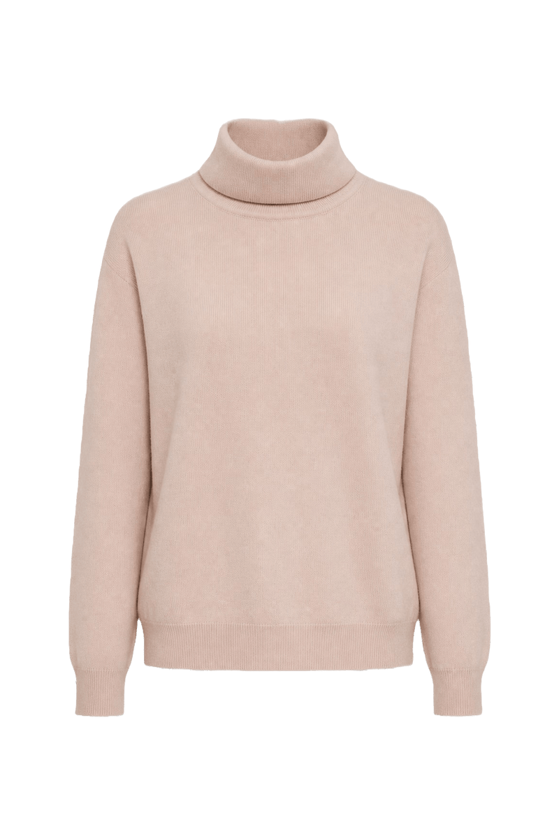 1980s Pale Pink Wool Blend Sweater - Front View