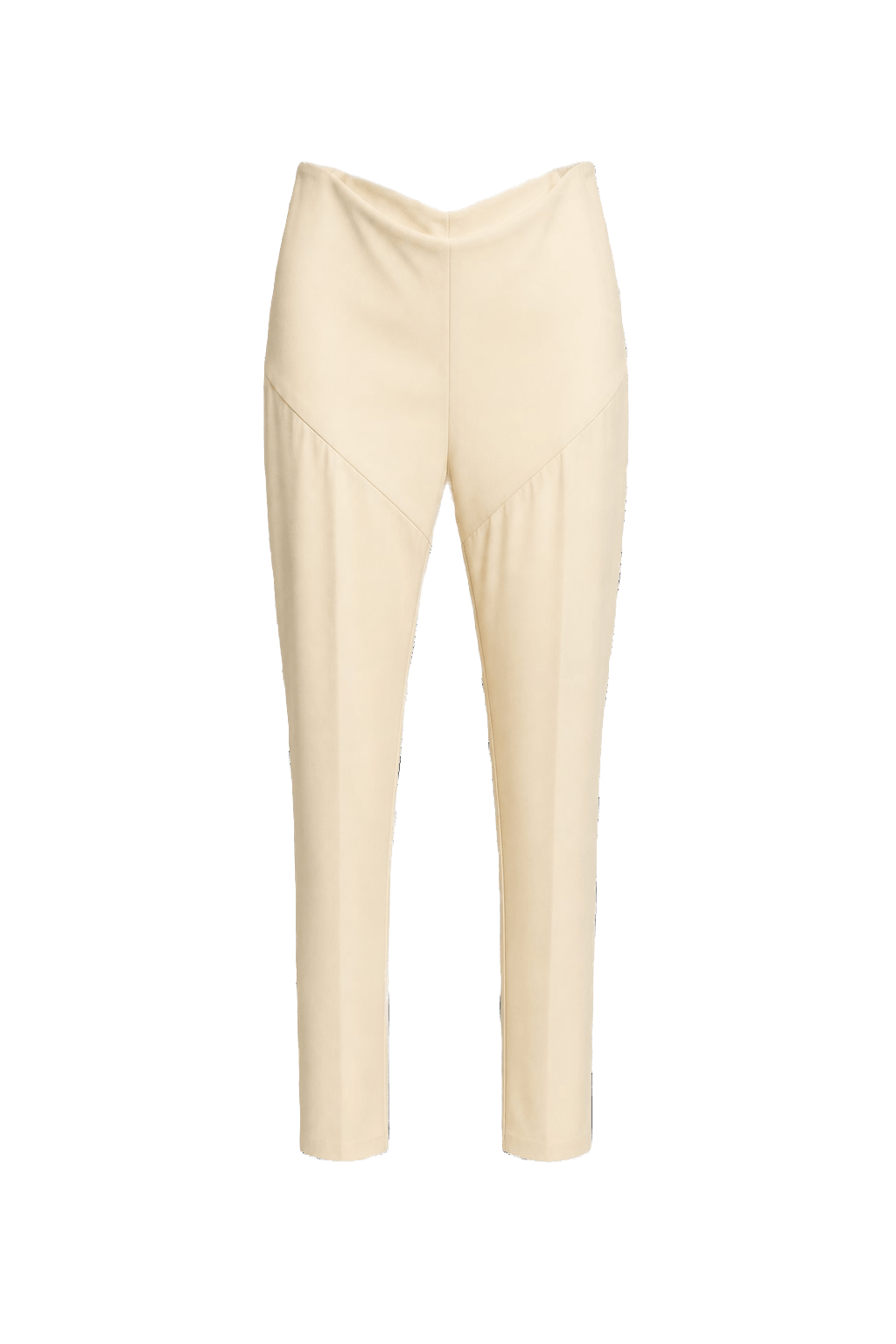 1970s Beige Cotton Blend Trousers - Front View