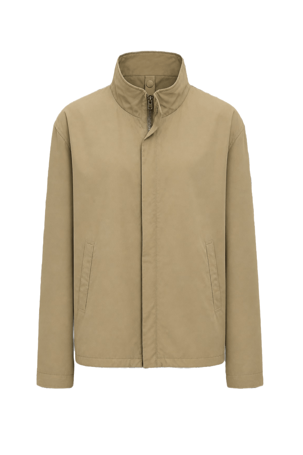 1980s Olive Green Nylon Jacket - Front View