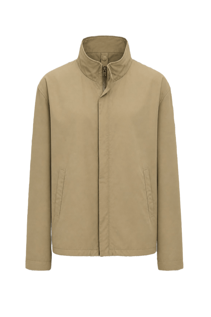 1980s Olive Green Nylon Jacket - Front View