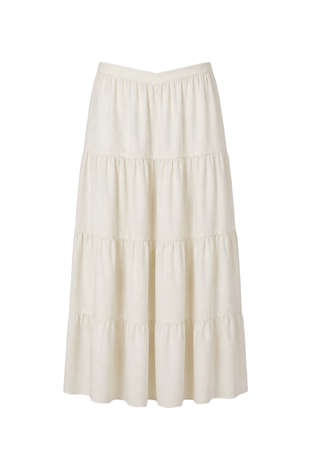 1970s Ivory Cotton Skirt - Front View