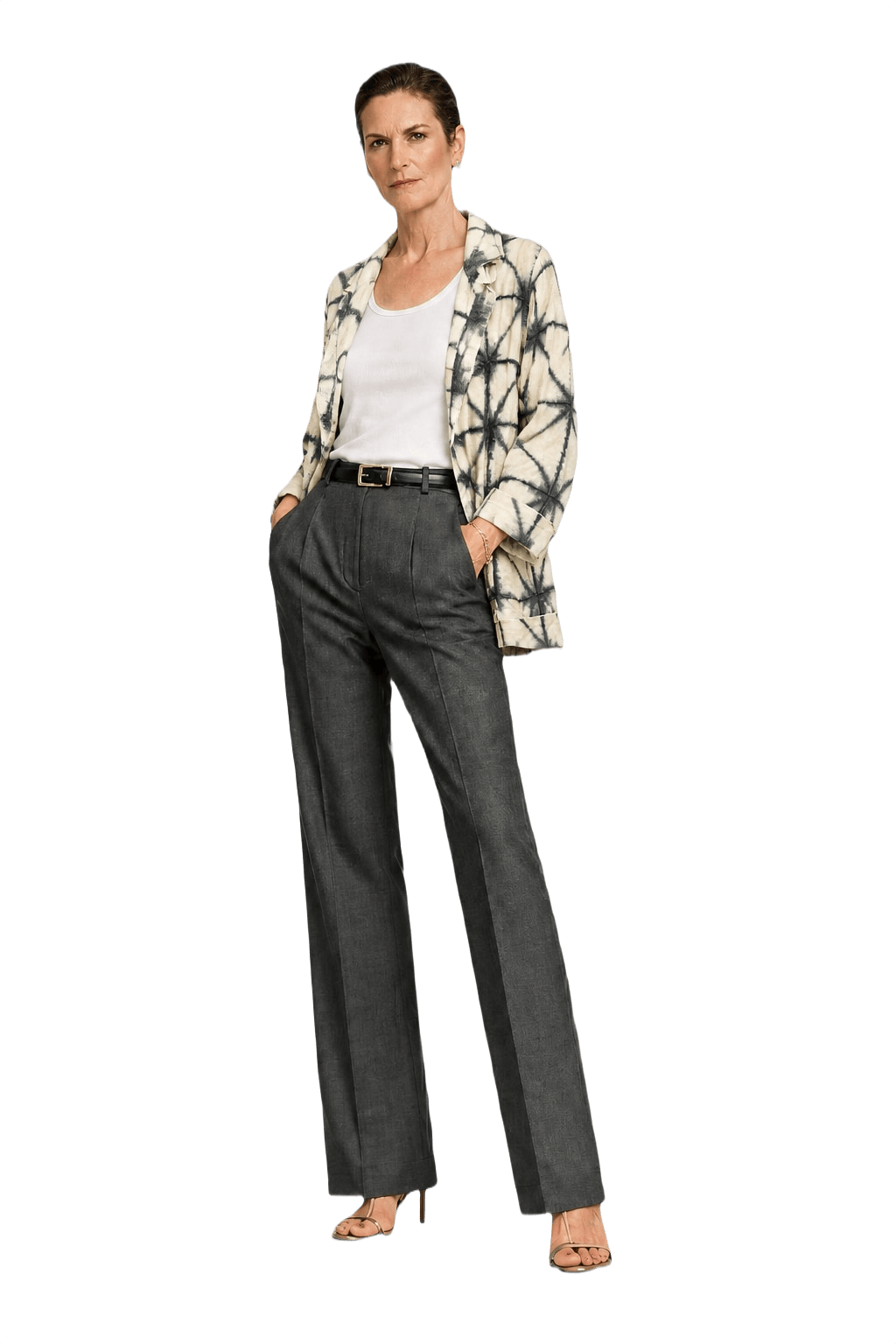 1990s White Cotton Jacket - Model