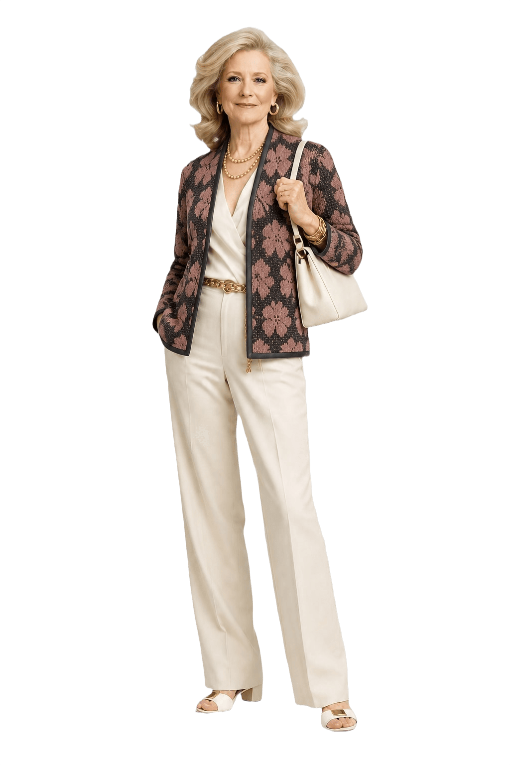 1970s Black Knit Jacket - Model