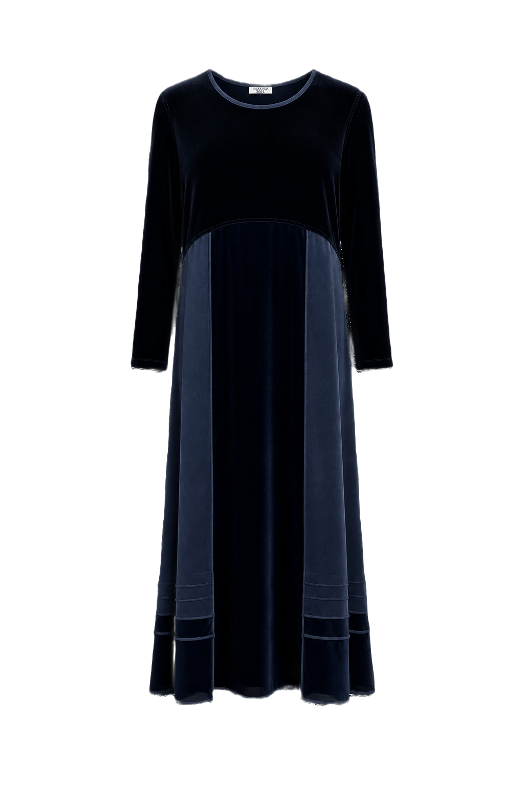 1990s Black Velvet Dress - Front View