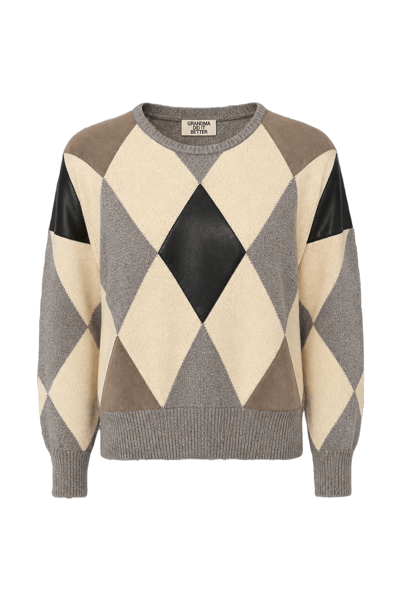 1990s Beige Wool Blend Sweater - Front View