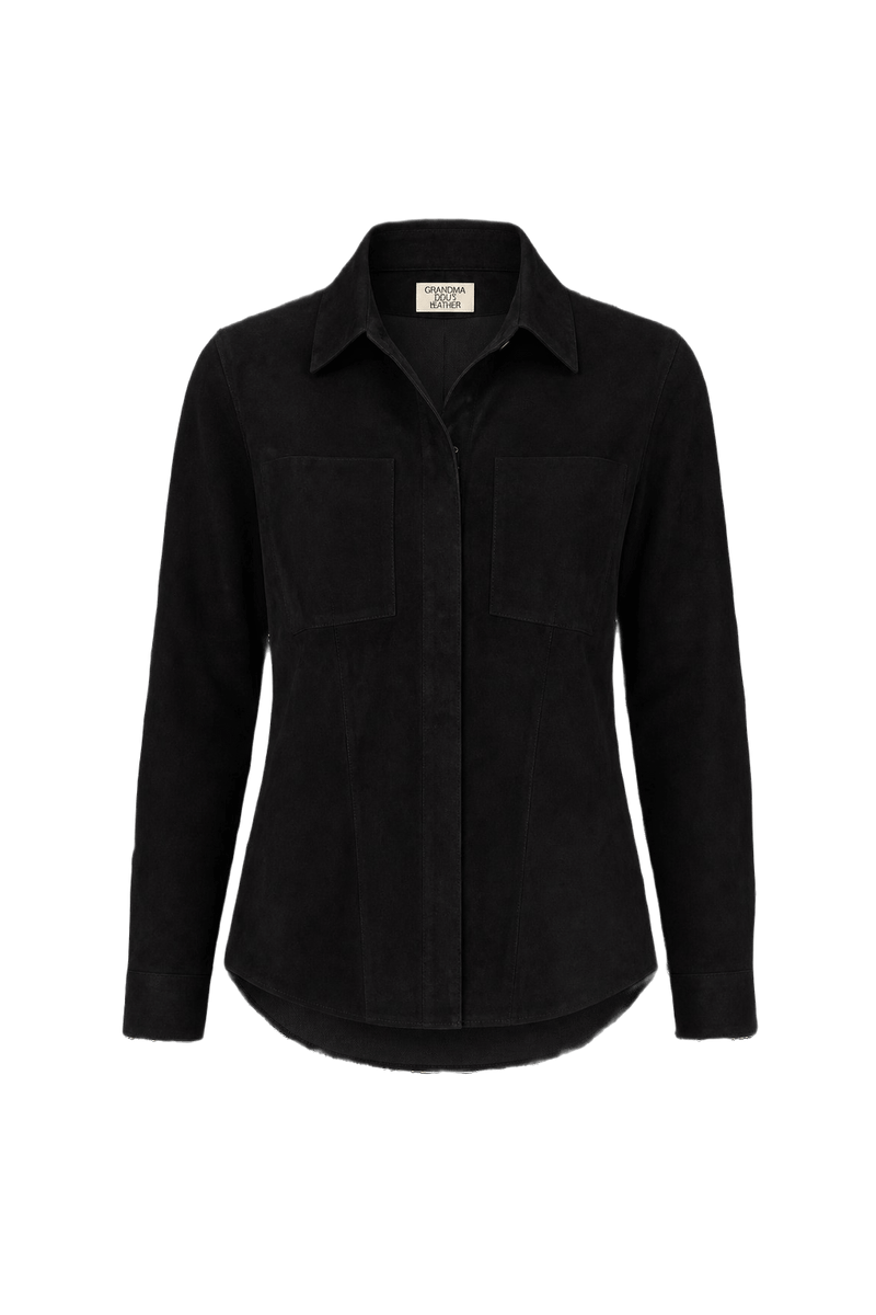 2000s Black Suede Women's Jacket - Front View