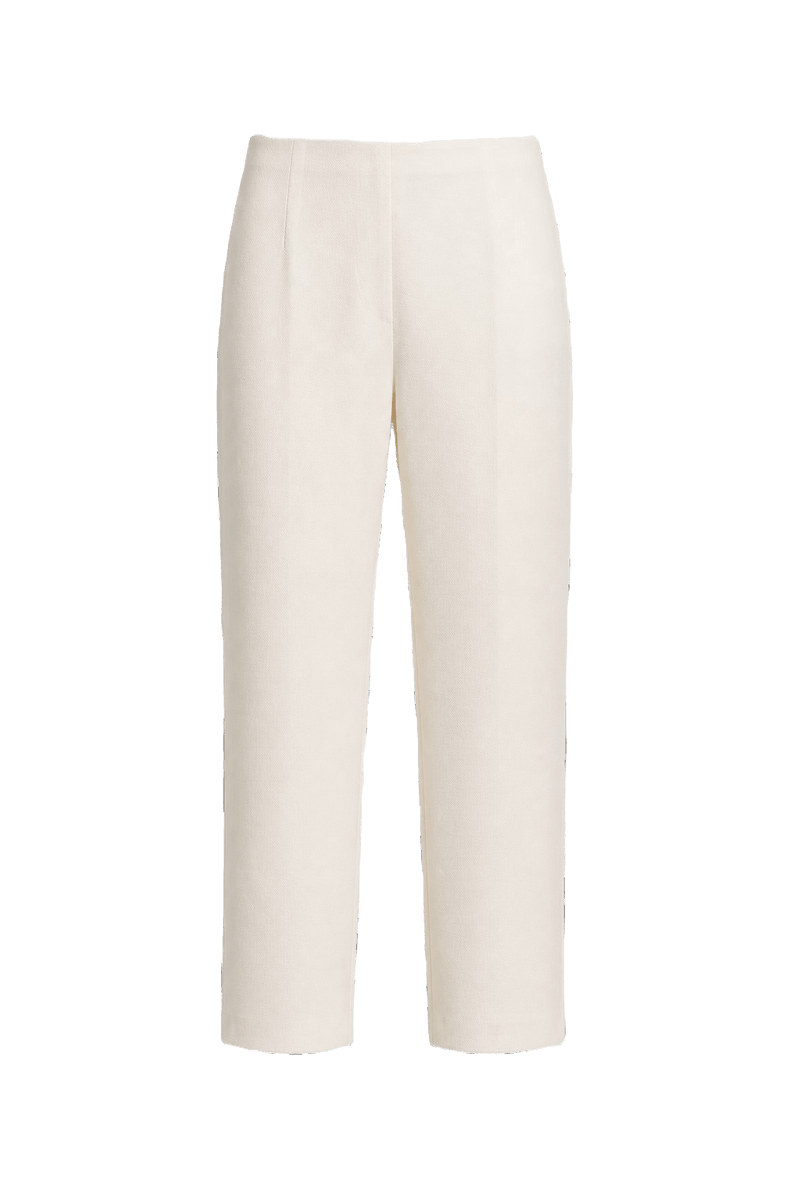 1960s White Cotton Trousers - Front View