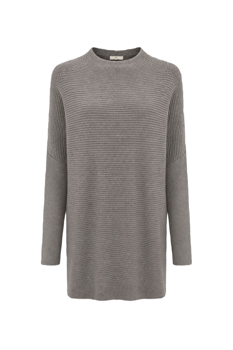 1990s Gray Cotton Blend Sweater - Front View