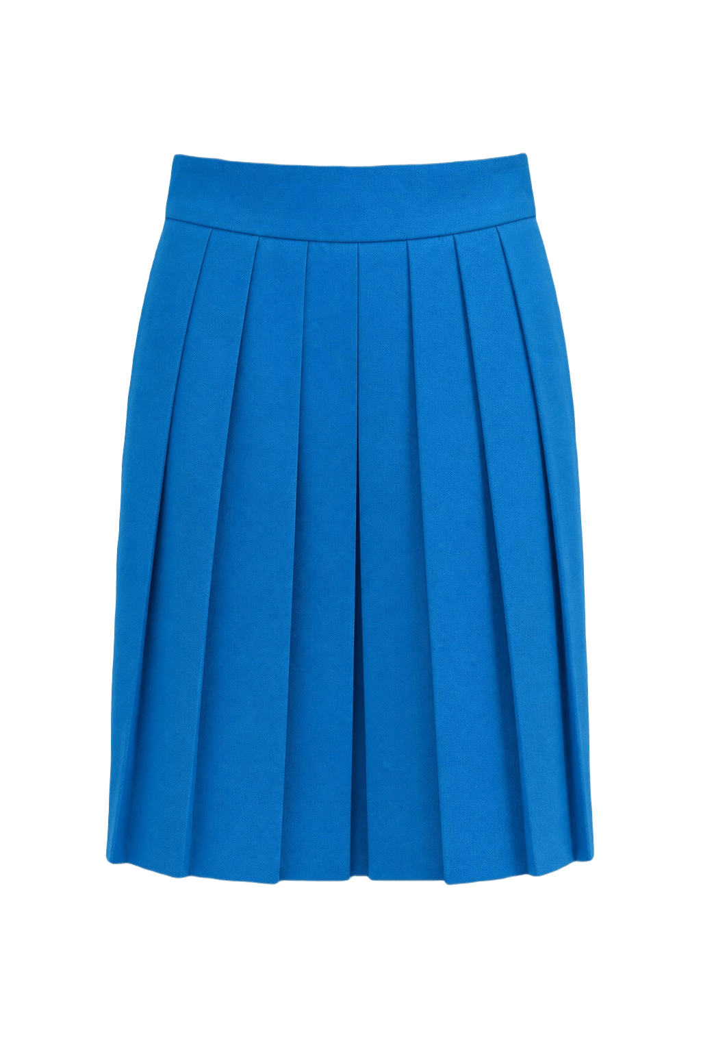 1980s Blue Cotton Skirt - Front View