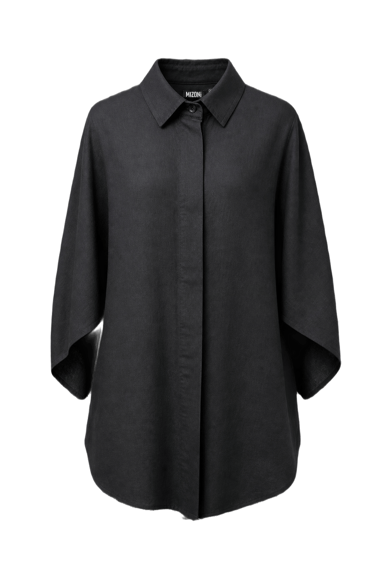 1990s Black Cotton Jacket - Front View