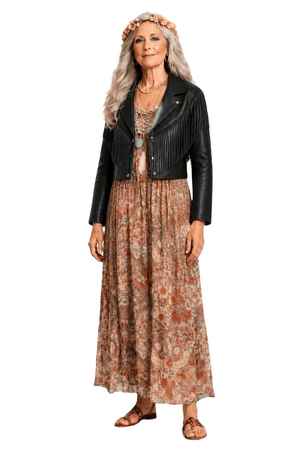 1970s Black Leather Jacket - Model
