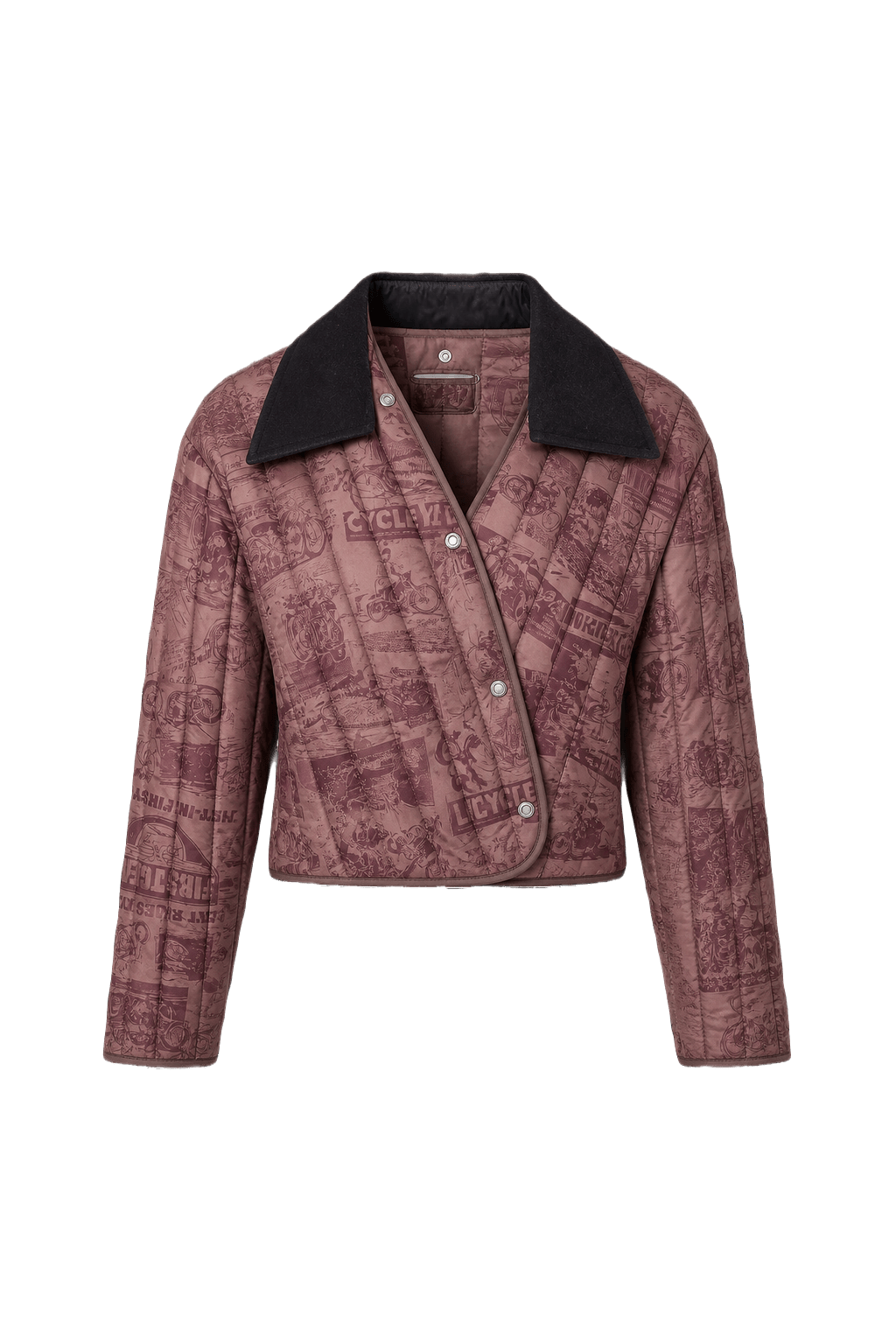 1990s Burgundy Nylon Jacket - Front View
