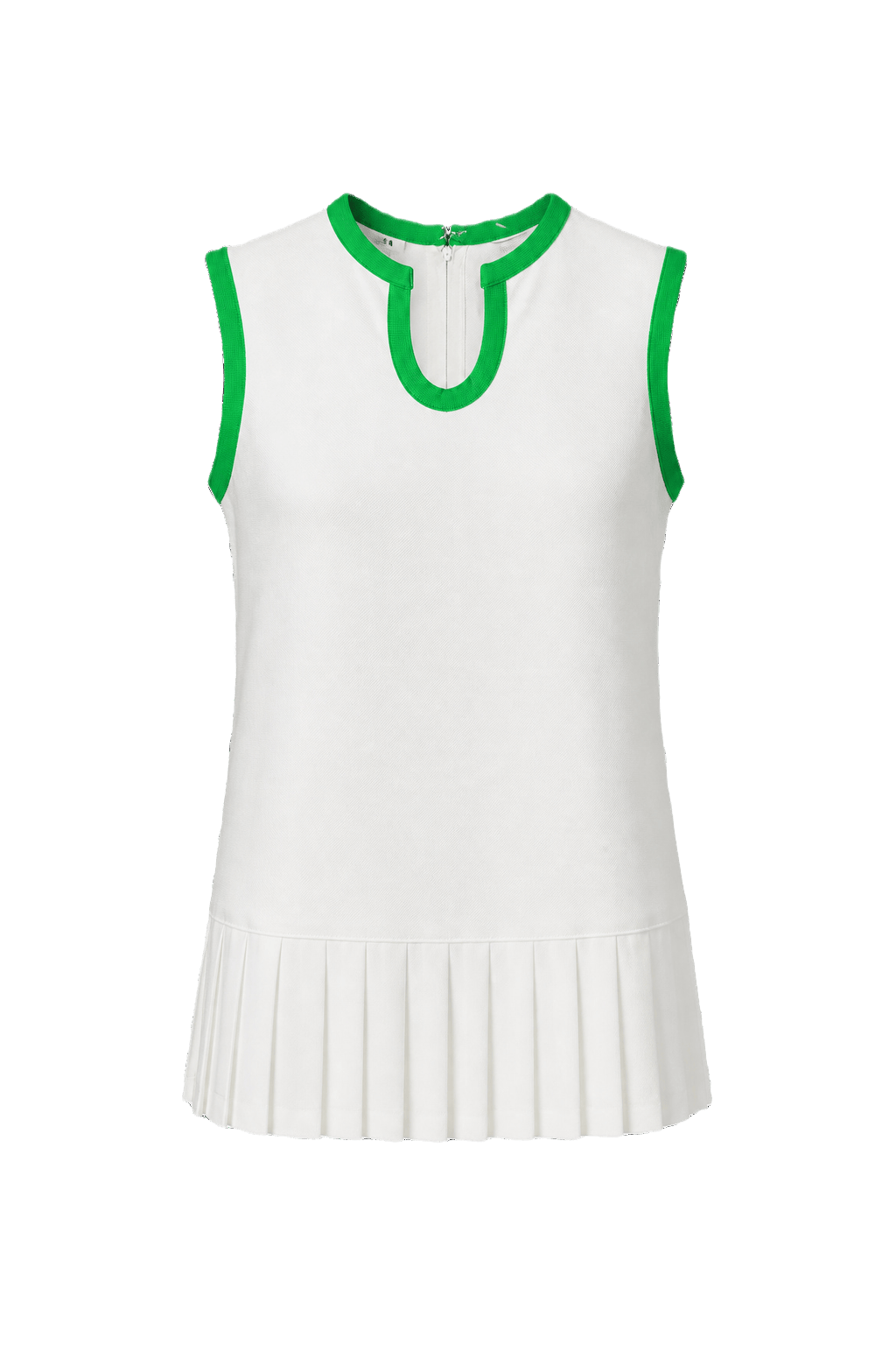 1960s White Cotton Blend Top - Front View