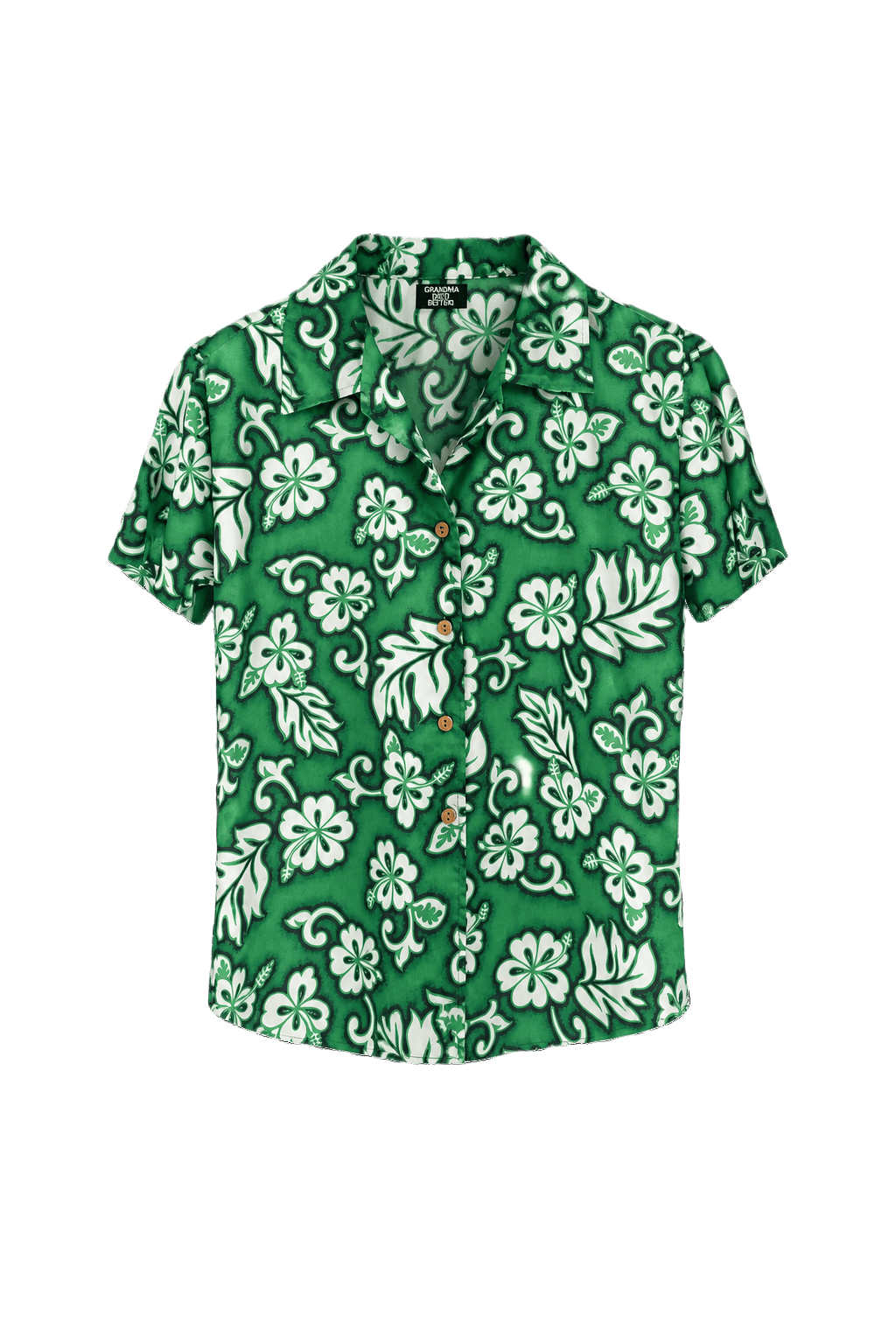 1980s Green Synthetic Shirt - Front View