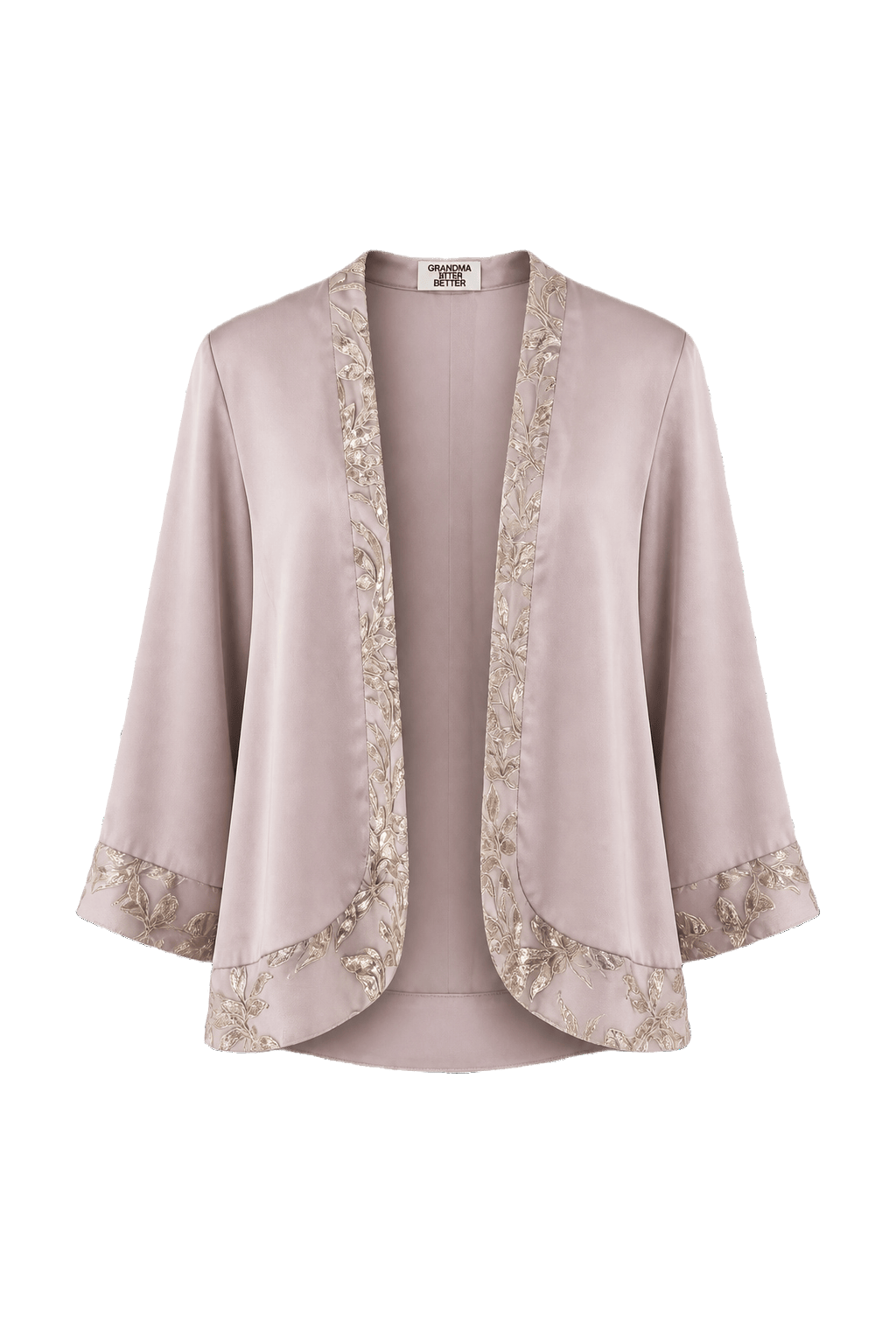 1970s Light Pink Silk-like Blouse - Front View