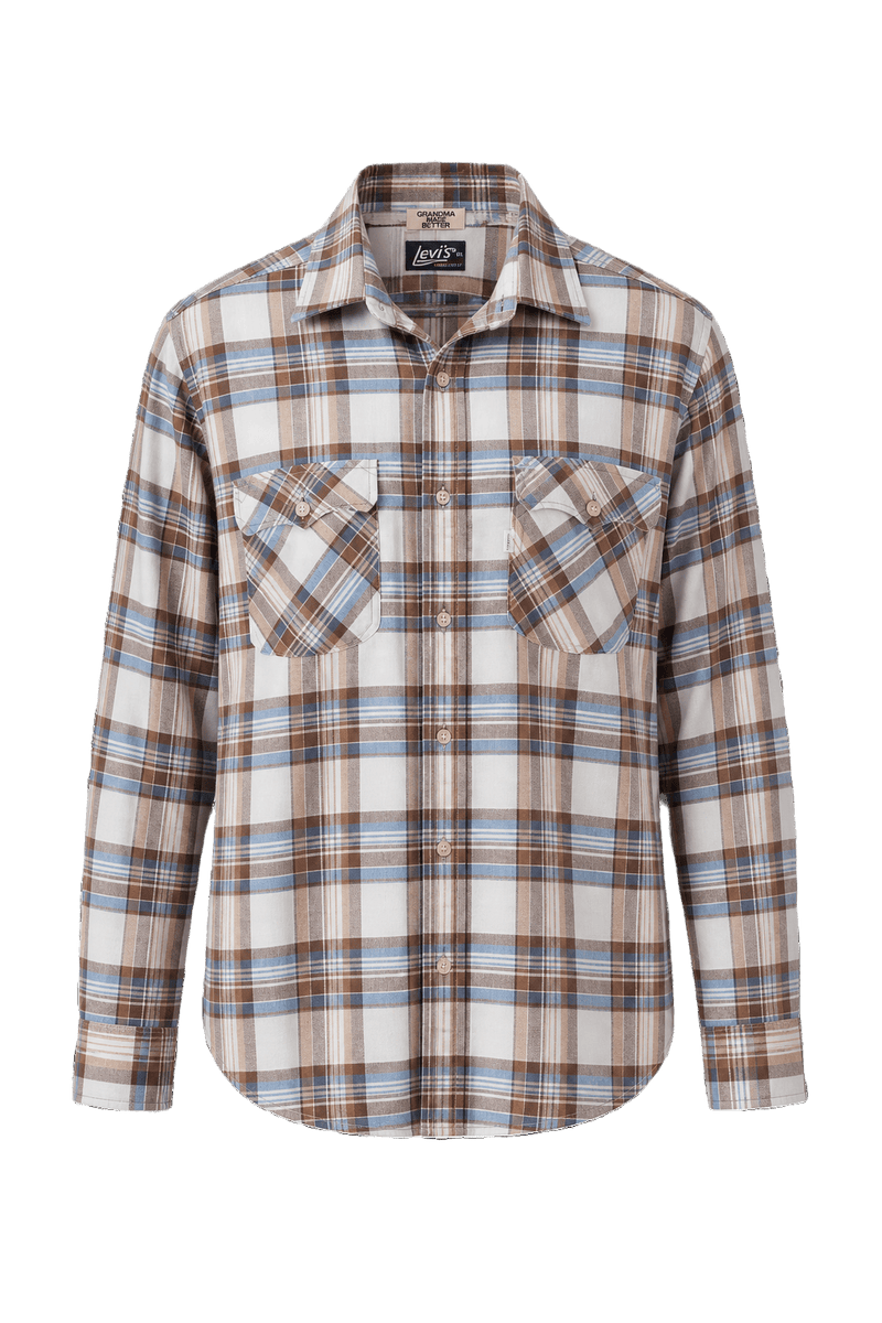 1980s Brown Cotton Shirt - Front View